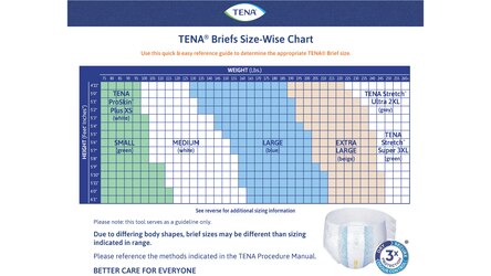 Size Chart PDF TENA Briefs Size