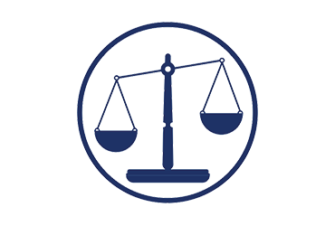 Icon of a balanced scale.