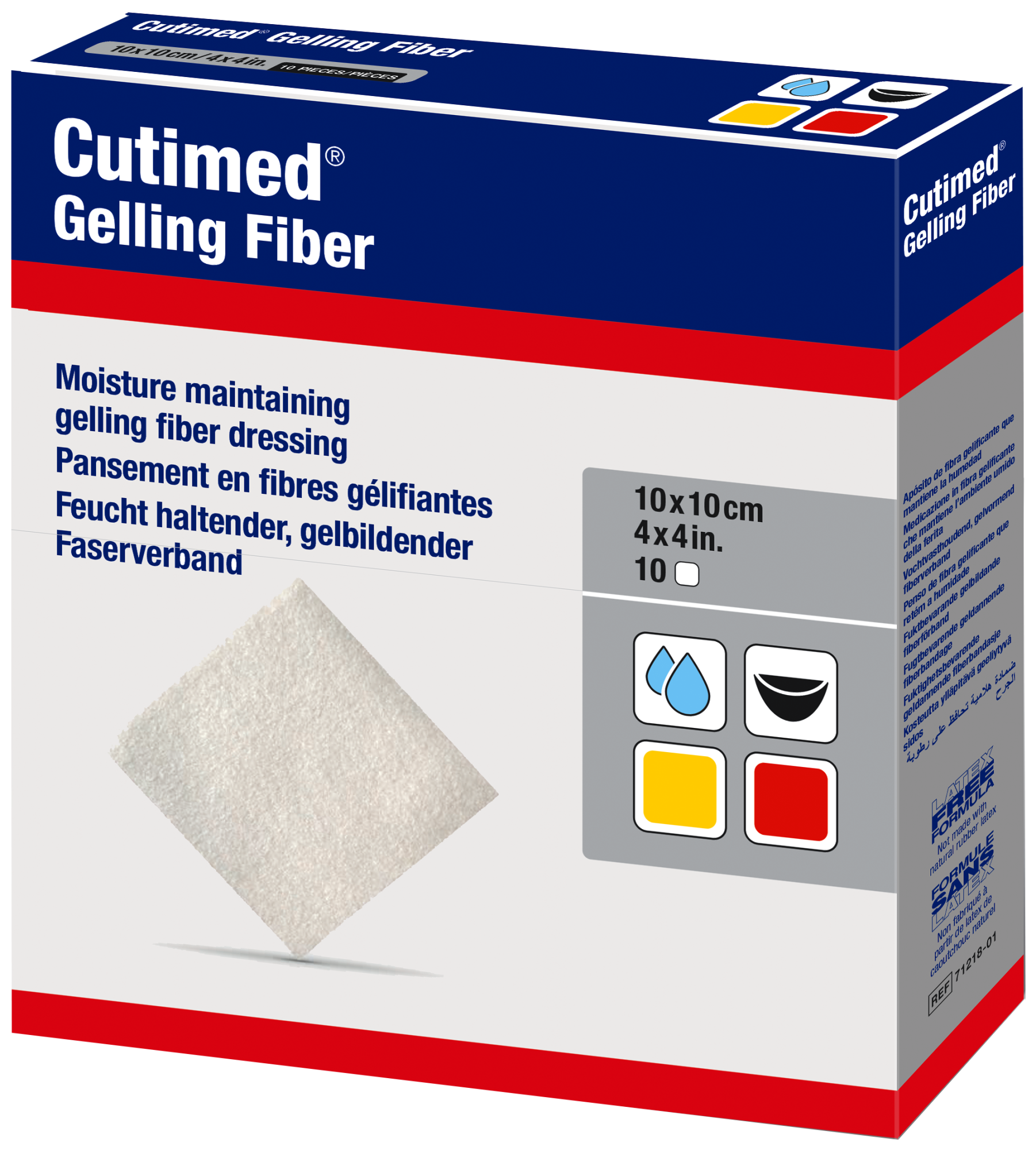 Bilde som viser et pakningsbilde av Cutimed Gelling Fiber