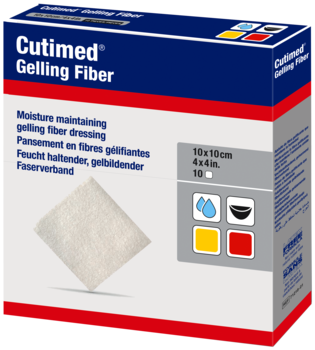Bilde som viser et pakningsbilde av Cutimed Gelling Fiber