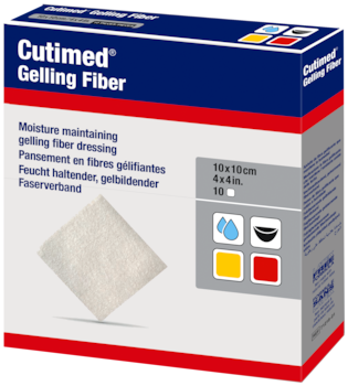 Immagine di una confezione di Cutimed® Gelling Fiber 