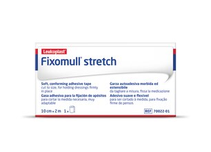 Packshot front view of Fixomull stretch by Leukoplast