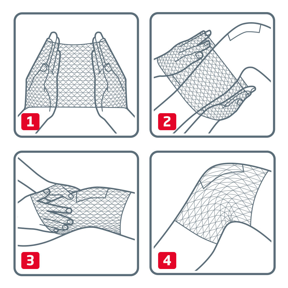 Benda Tubolare Elastica Di Ritenzione 3,5 Cm X 10 M - Linea Rossa, Per Piccoli Arti E Bambini, Traspirante