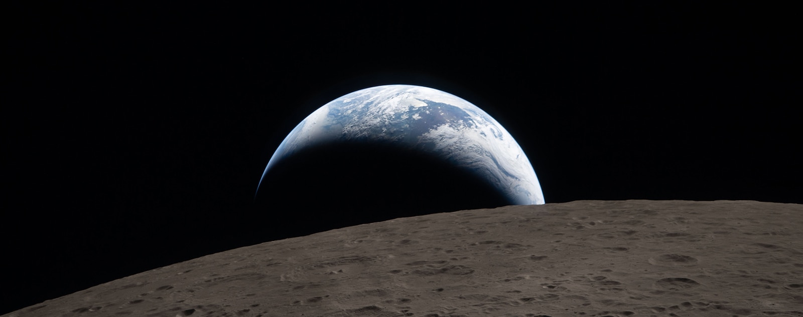 Earthset captured through the Orion spacecraft window