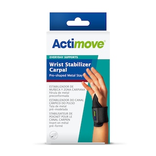Az Actimove Carpalis csuklóstabilizáló előformázott fémrögzítővel
