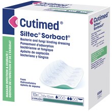 Packaging image of Cutimed Siltec Sorbact 10x10 cm