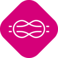 Symbol of looped threads to visualize that the product inhibits the growth of bacteria.
