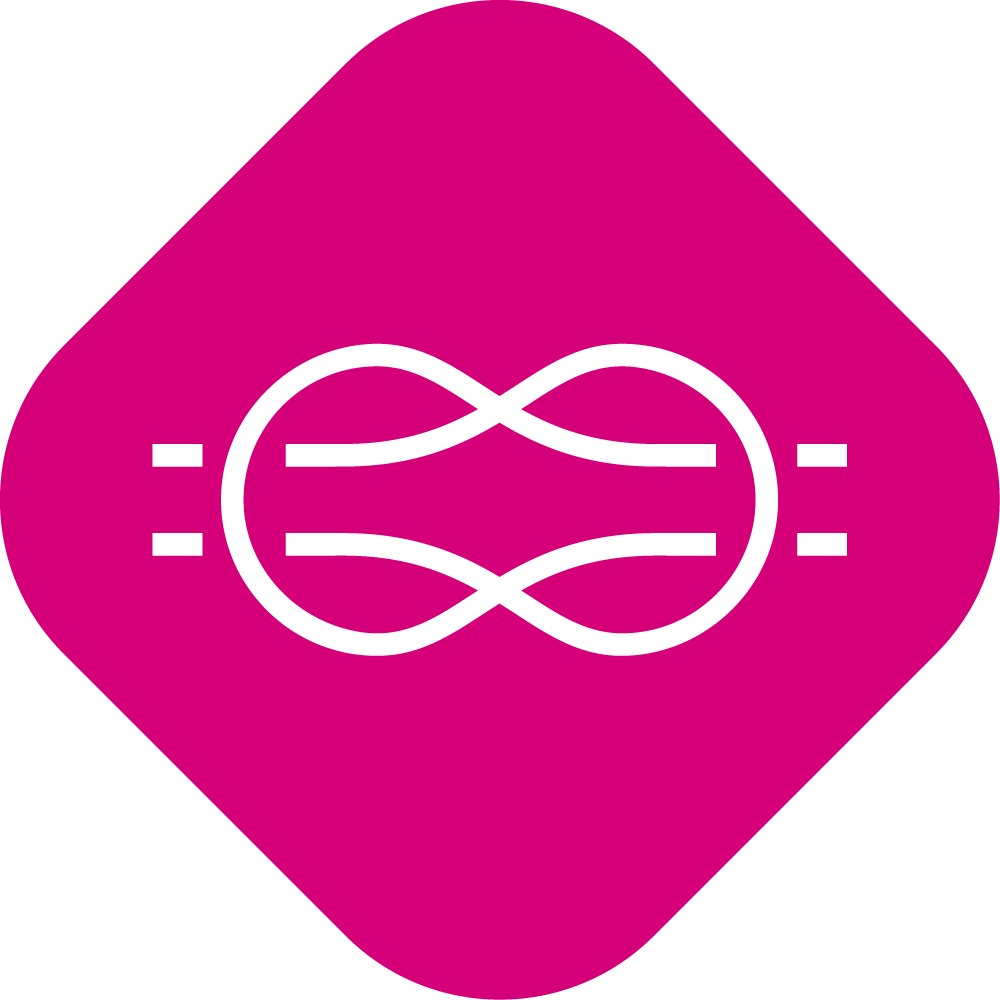 Symbol of looped threads to visualize the term 'pacify'