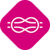 Symbol of looped threads to visualize that the product inhibits the growth of bacteria.