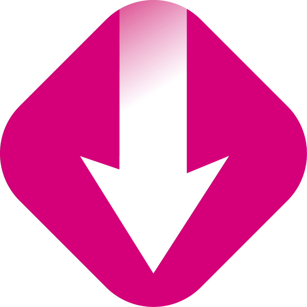 Symbol med en pil som pekar nedåt för att representera smärtlindring