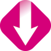 Symbole d’une flèche pointant vers le bas pour représenter le soulagement de la douleur.