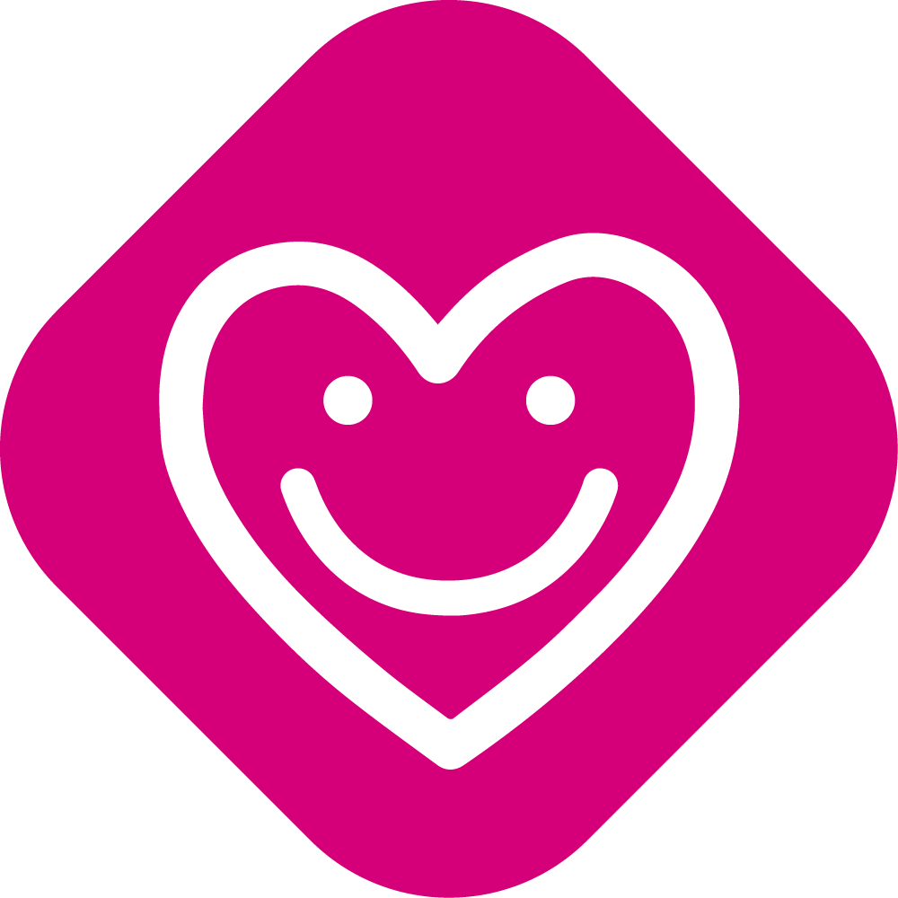 Symbol of a smiling heart to represent patient convenience