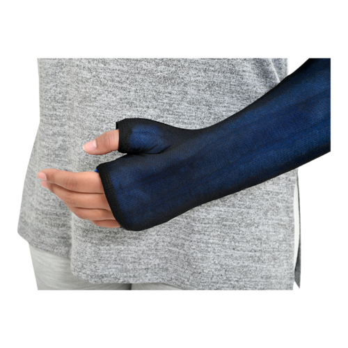 Person wearing a JOBST JOVIJACKET ARM compression garment on their arm.