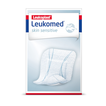 Leukomed skin sensitive od značky Leukoplast, přední záběr balení 