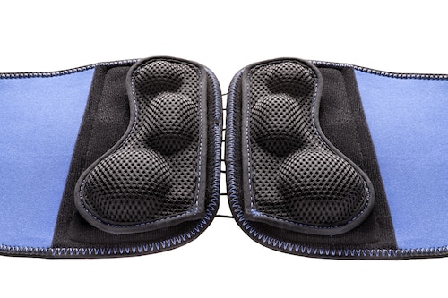 Close up of pressure pads on Actimove Sports Edition Back Stabilizer with Pressure Pads and SMART Easy-Closing-Pulley-System
