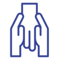 Icono que representa la combinación del uso de la férula para el pulgar con sesiones de fisioterapia para una mejor recuperación.