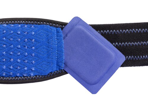 Silicone dot lining and hot/cold pack on Actimove Sports Edition Elbow Strap with Hot/Cold Pack

