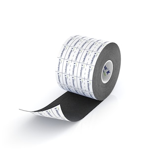 Rolka czarnej taśmy kinezjologicznej Leukotape K by Actimove do wsparcia mięśni.