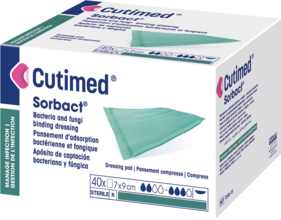 Image montrant un emballage de la Compresse Cutimed® Sorbact®