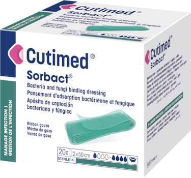 Image showing a packshot of Cutimed® Sorbact® Ribbon Gauze