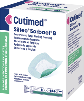 Image showing a packshot of Cutimed® Siltec® Sorbact® B
