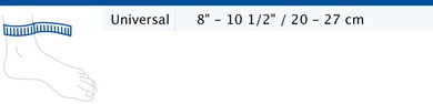 Size chart showing measurements for Actimove Sports Edition Ankle Stabilizer with Criss-Cross Straps
Size chart showing measurements for Actimove Sports Edition Ankle Stabilizer with Criss-Cross Straps