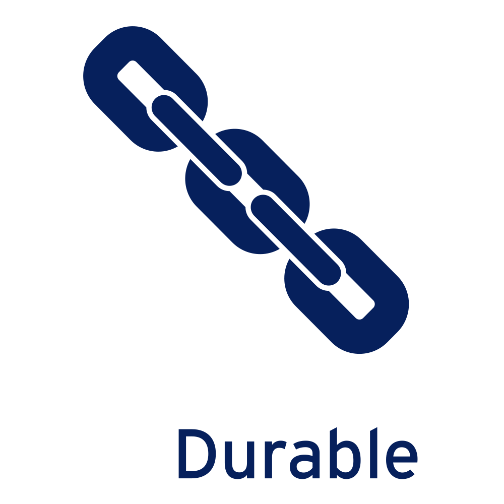 Diagram showing blue link with the word 'durable' for JOBST long-lasting fabric.