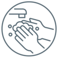 Graphical representation of hand washing as a wound treatment step in the Leukoplast wound care advisor.