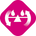 Symbol of water circulation to visualize effective moisture balance