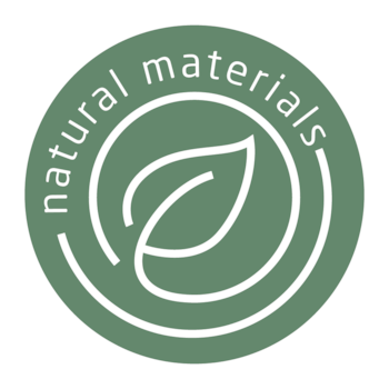 Een enkel blad toont dat het product is gemaakt met natuurlijke materialen