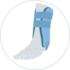 anatomical shells on ankle brace