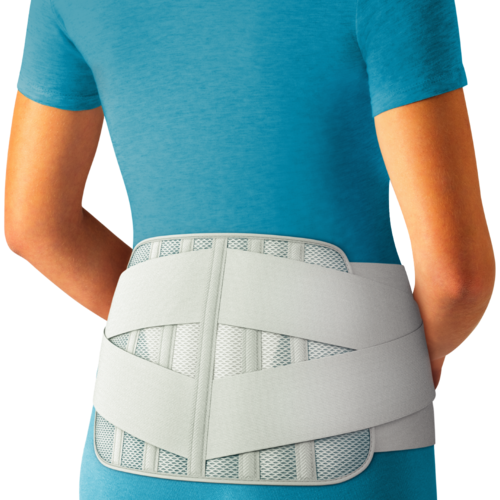 Actimove Professional Line Lumbar Sacral Support Comfort med ekstra Støttebelte og Trykkpute på modellen