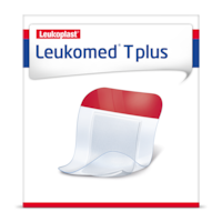 Imagem da frente da embalagem de Leukomed T plus da Leukoplast