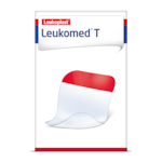 Vista frontale della confezione di Leukoplast Leukomed T