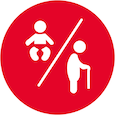 Icon showing elderly patients and infants