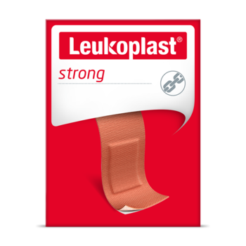 Imagen frontal del paquete de Leukoplast strong