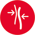 Icon representing shear and friction Icon representing shear and friction