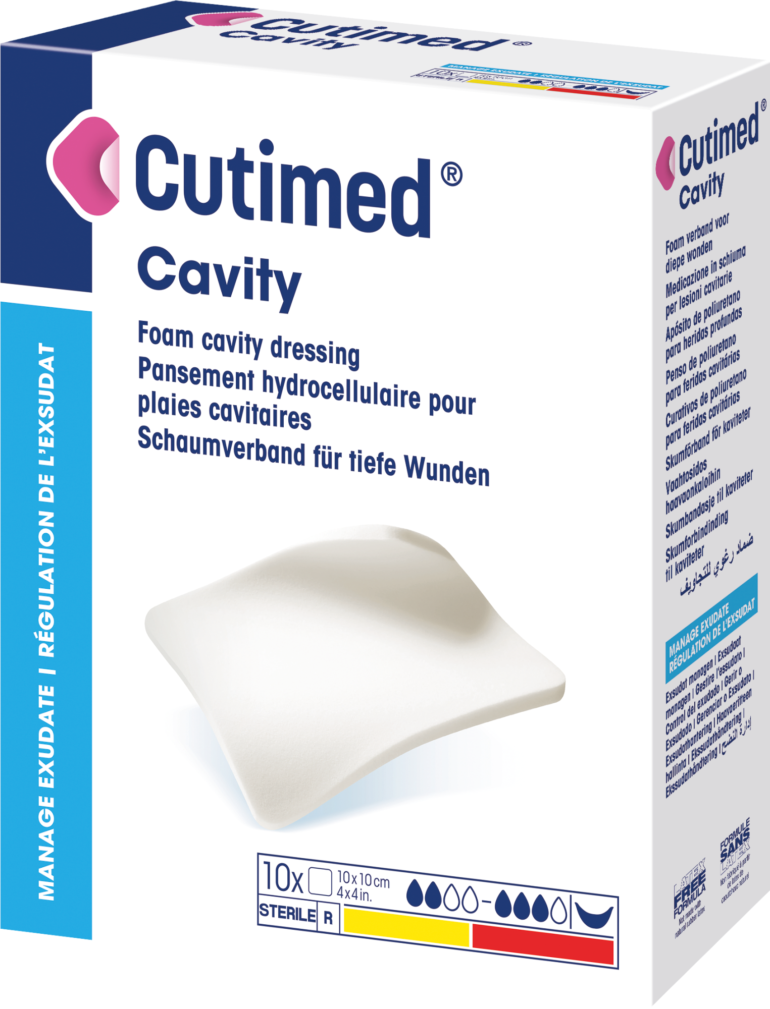 Die Abbildung zeigt einen Packshot von Cutimed Cavity 