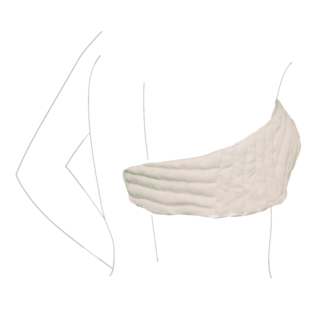 Female wearing a JOBST JoViPad post lumpectomy pad.