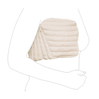 Female wearing a JOBST JoViPad unilateral post mastectomy pad.