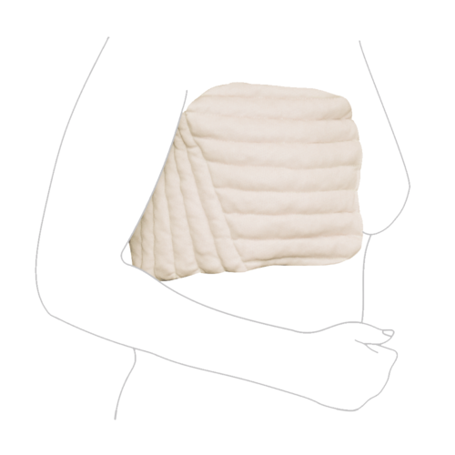 Female wearing a JOBST JoViPad unilateral post mastectomy pad.