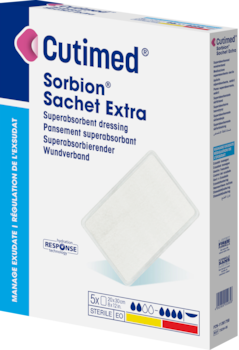 Bilde som viser et pakningsbilde av Cutimed® Sorbion® Sachet Extra