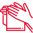 Icono de un esparadrapo antes de quitarlo de una herida
