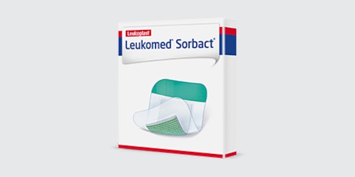 Leukomed Sorbact wound dressing packaging