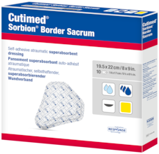 Image showing a packshot of Cutimed® Sorbion® Border Sacrum 