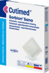 Afbeelding toont de verpakking van Cutimed® Sorbion® Sana 