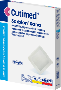 Image showing a Cutimed® Sorbion® Sana packshot 