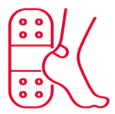 Icono de un apósito para curar una ampolla en el pie