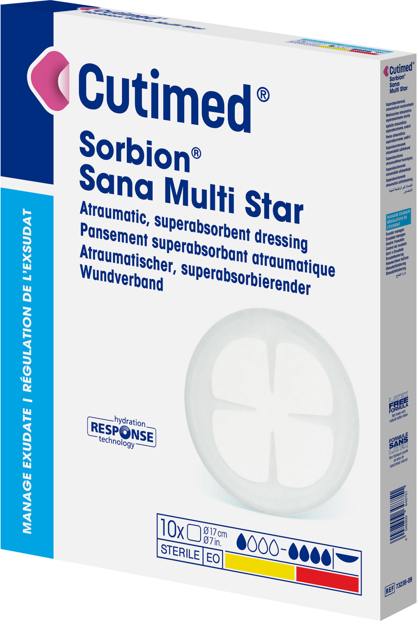 Abbildung zeigt einen Packshot von Cutimed Sorbion Sana Multi Star 