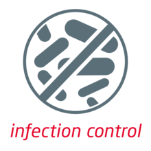 Leukoplast infection prevention benefit icon bacteria barrier